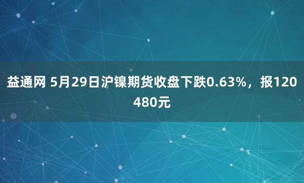 益通网 5月29日沪镍期货收盘下跌0.63%，报120480元