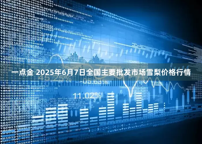 一点金 2025年6月7日全国主要批发市场雪梨价格行情