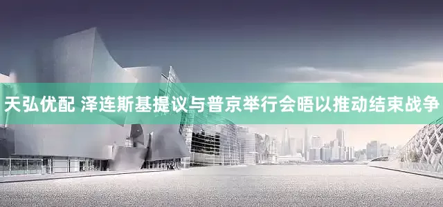 天弘优配 泽连斯基提议与普京举行会晤以推动结束战争